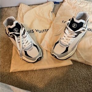 Louis Vuitton White and Brown Sneakers